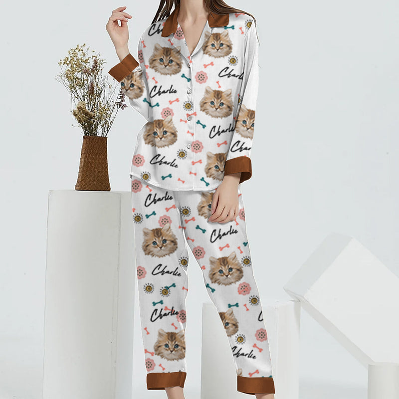 Personalized Custom Photo Dog Cat Christmas Pajamas HN281001PJ
