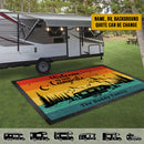 Personalized Sunset Into The Forest We Go Retro Patio Mat HN060901RG