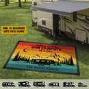 Personalized Sunset Into The Forest We Go Retro Patio Mat HN060901RG