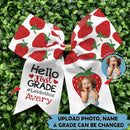 Upload Photo Personalized Hello Back To School Strawberry Hairbow TL150801Y