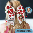 Upload Photo Personalized Hello Back To School Strawberry Hairbow TL150801Y