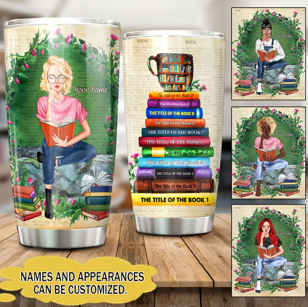 Reading Lover Personalized Stainless Steel Tumbler TL140550