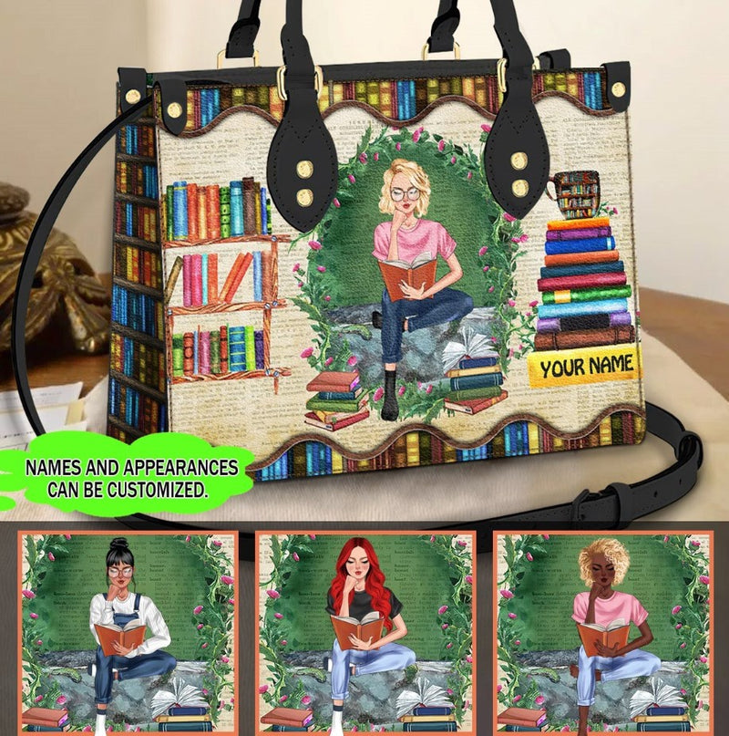 Reading Lover Personalized Leather Bag TL140551