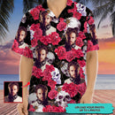Upload Photo Skull And Roses High Quality Unisex Hawaiian Shirt For Men And Women TL010801Y