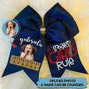 Upload Photo Personalized Smart Girl Rule Hairbow HN100801HB