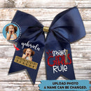 Upload Photo Personalized Smart Girl Rule Hairbow HN100801HB