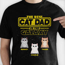 Personalized Best Cat Dad In The Galaxy - Gift for Cat Dad, Cat Mom Shirt TL291201TS