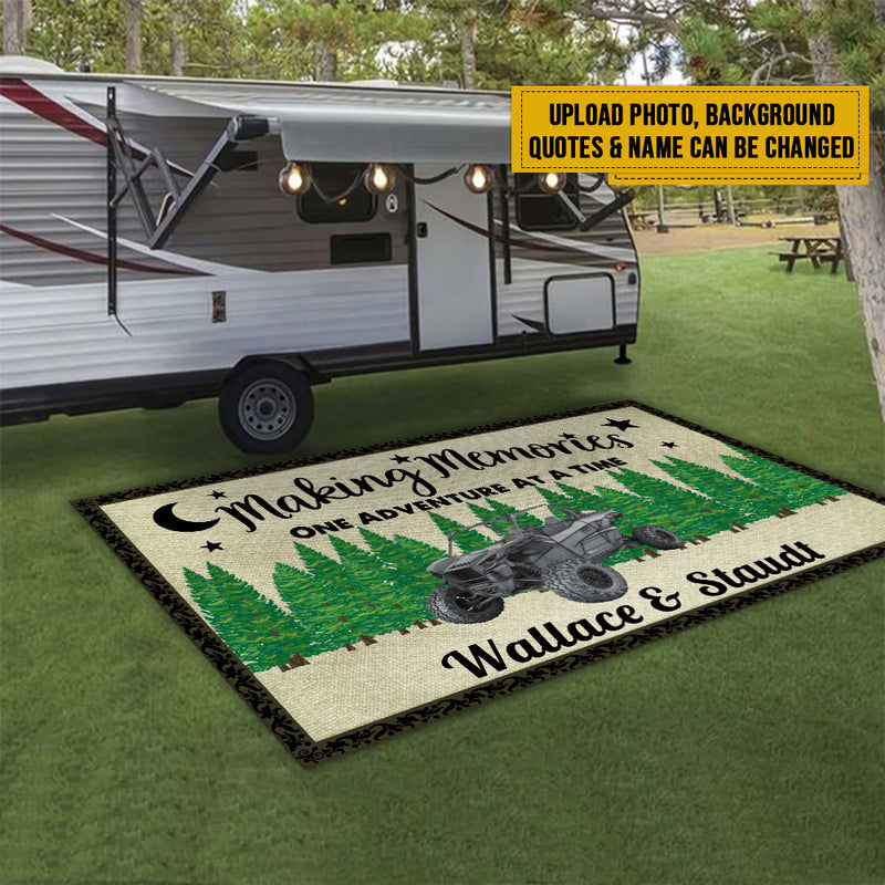 Personalized Upload Photo Making Memories One Adventure At A Time Camping Patio Mat HN181101Y
