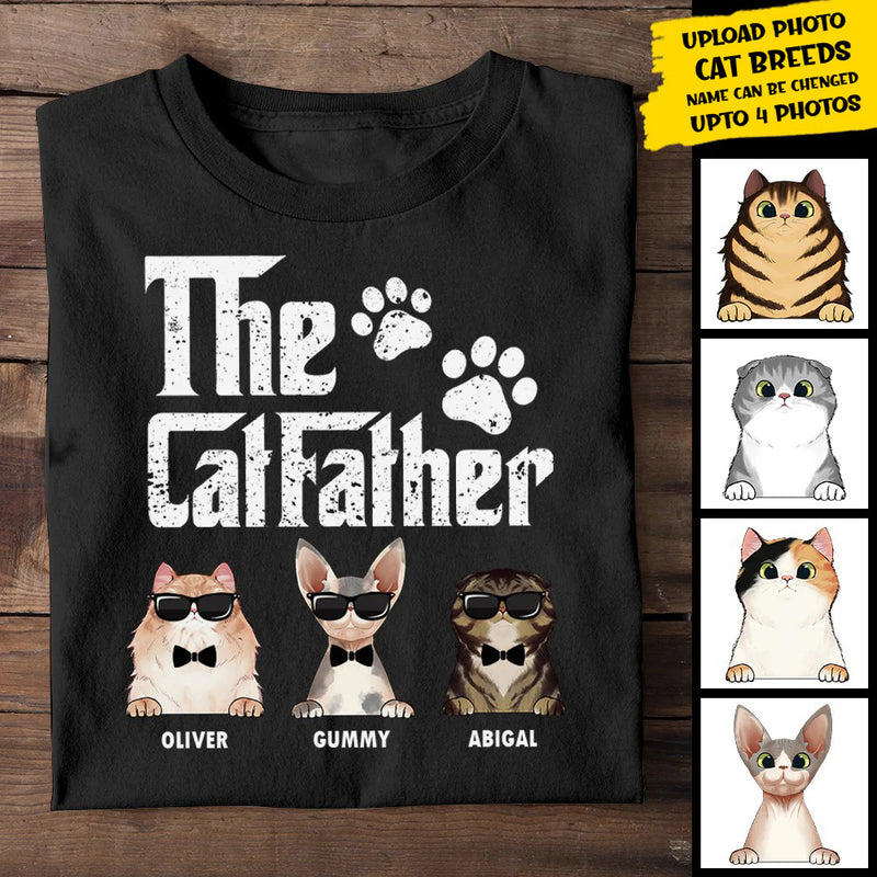 Personalized The Cat Father - Gift for Cat Dad, Cat Mom Shirt HN241201TS