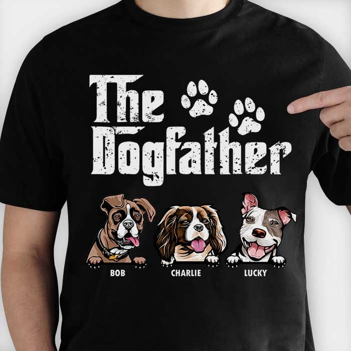 Personalized The Dog Father - Gift for Dog Dad, Dog Mom Shirt HN231201TS