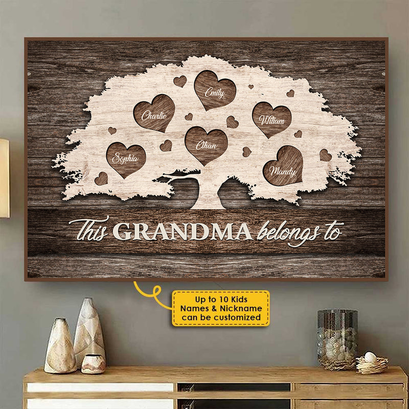 Personalized This Grandma Belongs To These Kids Poster HN271201PO