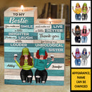Personalized To My Bestie You Make Me Smile A Little Brighter Candle Holder HN031101CA