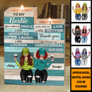 Personalized To My Bestie You Make Me Smile A Little Brighter Candle Holder HN031101CA