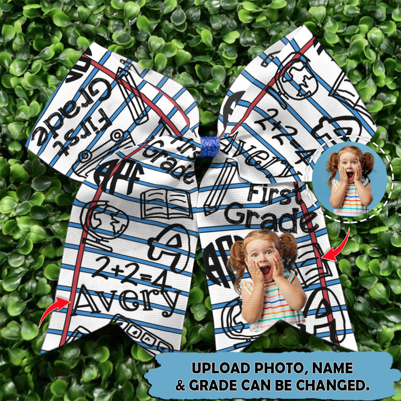 Upload Photo Personalized First Day Of Back To School Hairbow TL150803Y