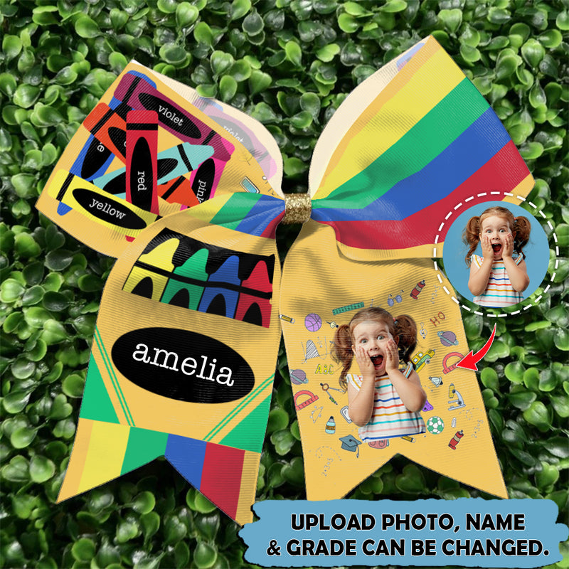 Upload Photo Personalized Back To School Hairbow TL100802Y
