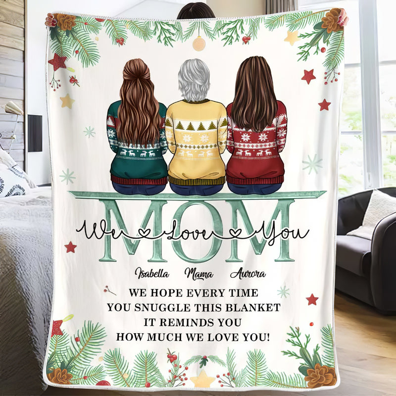 Personalized We Love You, Mom Sherpa Fleece Blanket HN291201BF