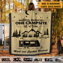Personalized Welcome To Our Campsite Camping Sherpa Fleece Blanket HN051002BF