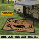 Personalized Welcome To Our Campsite Patio Mat HN290801RG