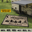 Personalized Welcome To Our Campsite Patio Mat HN290801RG