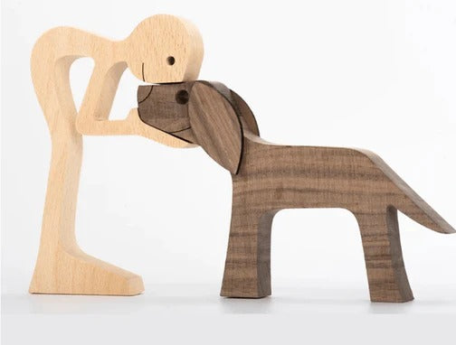 The Love Between You And Your Fur-Friend - Gift For Pet Lovers Wood Sculpture CLA0610001WS