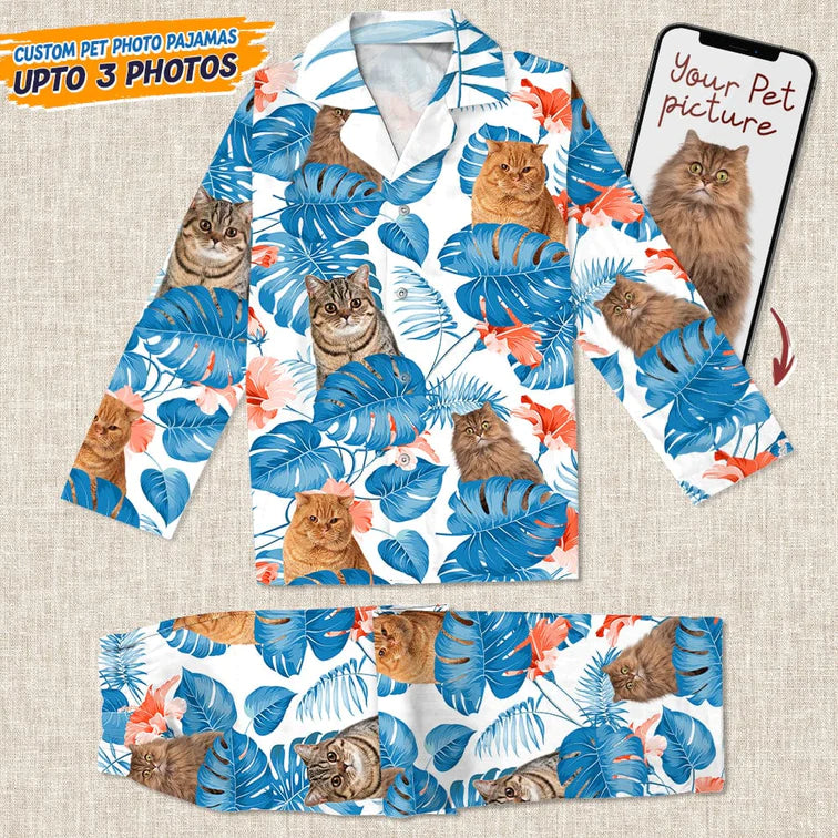 Personalized Custom Photo Dog And Cat Pajamas TL181001PJ