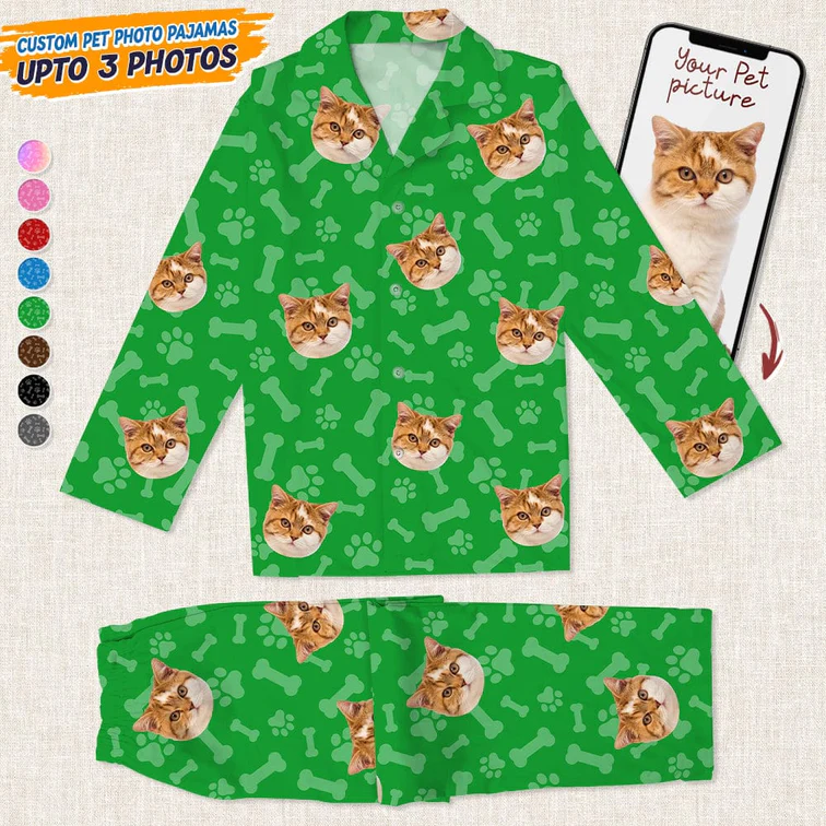 Personalized Custom Photo Dog Cat Pajamas TL061001PJ