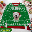 Personalized Custom Photo This Dog Dad Belongs To Dog AOP Christmas Sweatshirt TL290902SS