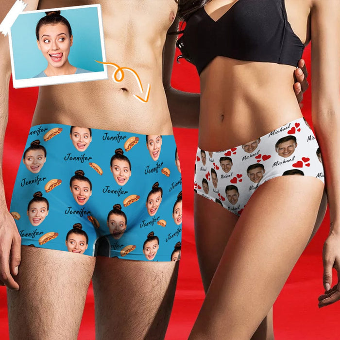 Personalized Upload Photo Portrait Underwear Couple HM201201WF