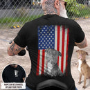 Personalized Upload Photo America Flag Dog Shirt TL051002TS