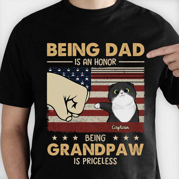 Personalized Being Grandpaw Is Priceless- Gift for Dad Shirt HN301201TS