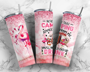 Funny Camping Drunk Flamingo Skinny Tumbler TL080901ST