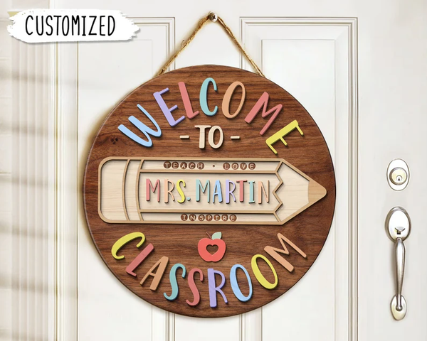 Personalized Classroom Door Sign TL080901DS