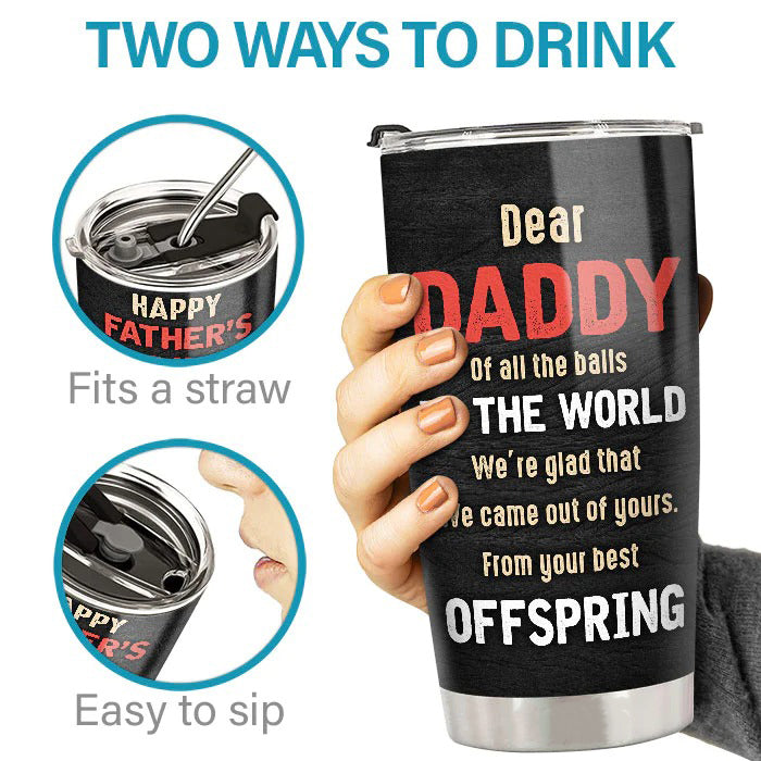 Personalized Happy Father's Day From Your Offspring Tumbler Gift For Dad HN21022301STF