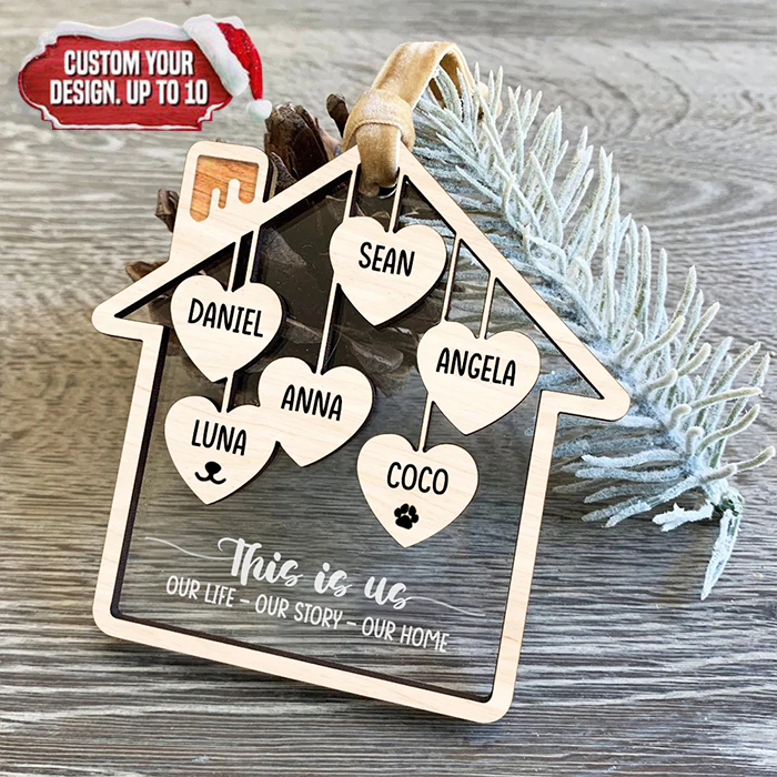 Personalized Family This Is Us Our Life Our Story Our Home 2 Layered Mix Ornament TL171001OW