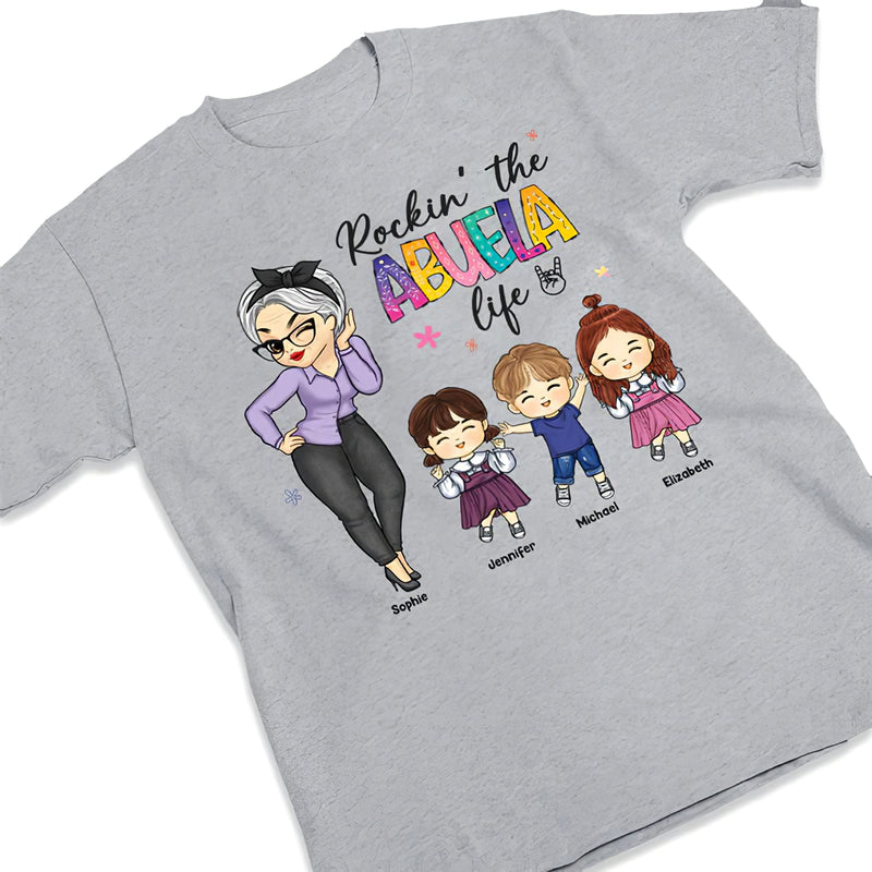 Personalized Rokin' The Abuela Life Mother's Day, Birthday Gift For Mom Shirt HN17032302TS