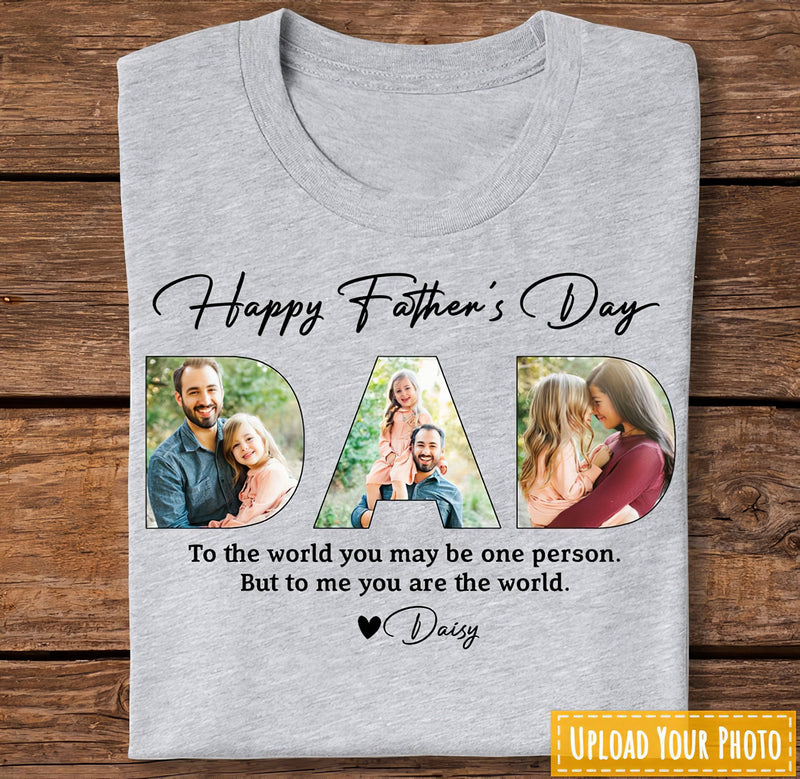 Personalized Upload Photo Happy Father's Day Shirt HN22032302TS