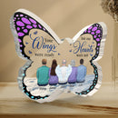 Personalized Your Wings Were Ready But My Heart Were Not - Memorial Butterfly Shaped Acrylic Plaque HN23022301AP