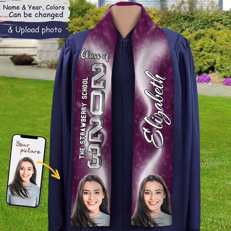 Personalized Custom Photo With Accessory Pattern Stoles Sash Graduation Gift HN27032301ST