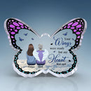 Personalized Your Wings Were Ready But My Heart Were Not - Memorial Butterfly Shaped Acrylic Plaque HN23022301AP