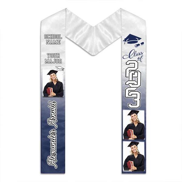 Personalized Class of 2023 Best Gift For Graduation's Day Stoles Sash Graduation Gift HN21022301ST
