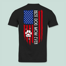 Personalized Best Dog Mom Ever American Flag Back Shirt HN16022301TS