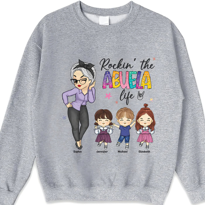 Personalized Rokin' The Abuela Life Mother's Day, Birthday Gift For Mom Shirt HN17032302TS