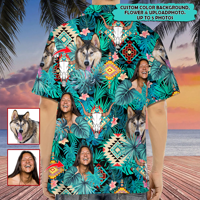 Upload Photo Native American High Quality Unisex Hawaiian Shirt For Men And Women TL060801Y