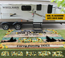 Personalized Happy Campers Sunflower Vintage Patio Mat TL080901RG