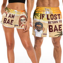 Personalized If Lost Return To Bae Couple Beach Shorts TL171101OS